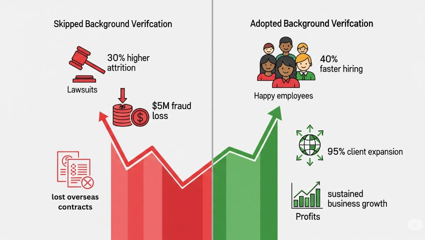 Skipped vs adopted background verification comparison